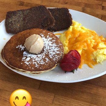 Iron Rooster - the breakfast combo: 2 eggs, scrapple, with 2 pancakes - American Near Me - Baltimore, Maryland Iron Rooster - the breakfast combo: 2 eggs, scrapple, with 2 pancakes - American Near Me - Baltimore, Maryland
