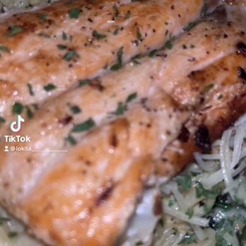 D’Garden Caribbean Bar & Grill - Salmon pasta - Caribbean Near Me - Brooklyn, New York