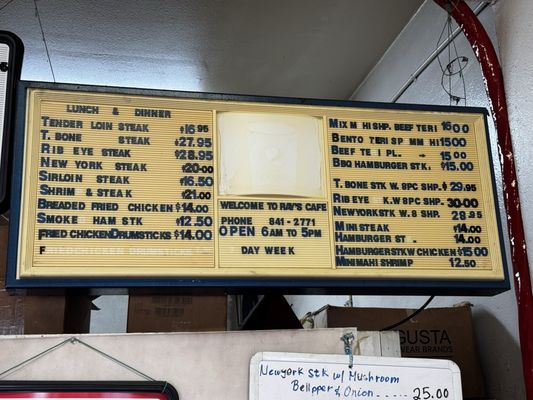 Menu photo 5 Ray's Café Honolulu, HI