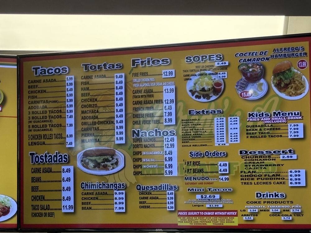 Alfredo's A Mexican Food