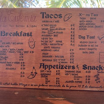 Taquería La Eufemia - Menu - Seafood Near Me - Tulum, ROO Taquería La Eufemia - Menu - Seafood Near Me - Tulum, ROO
