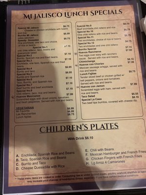 Menu photo 6 Mi Jalisco Mexican Grill Beech Mountain, NC