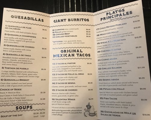 Menu photo 5 Tony's Sombrero Williamstown, MA