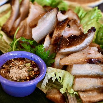 Zaab Zaab - grilled pork collar - Thai Near Me - Elmhurst, New York Zaab Zaab - grilled pork collar - Thai Near Me - Elmhurst, New York