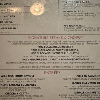 Deno's Mountain Bistro - Menu - Steakhouses Near Me - Winter Park, Colorado Deno's Mountain Bistro - Menu - Steakhouses Near Me - Winter Park, Colorado