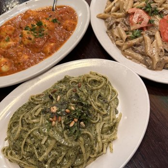 Pasta Palazzo - Pesto linguine, Jalapeno Gnocchi with spicy vodka sauce, and penne fungi - Italian Near Me - Chicago, Illinois Pasta Palazzo - Pesto linguine, Jalapeno Gnocchi with spicy vodka sauce, and penne fungi - Italian Near Me - Chicago, Illinois