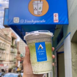 Jinshan Cafe - Matcha black sesame latte (01/2024)