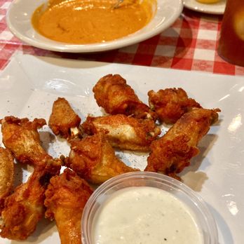 Nick's Italian Restaurant - Tomato basil soup and Buffalo wings, which had a tasty, crispy crust. They comped more wings, as they were on the small side. Nice. - Italian Near Me - Pilot Point, Texas