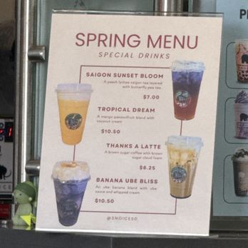 Snoice - Spring menu - Bubble Tea Near Me - Spring Valley, California Snoice - Spring menu - Bubble Tea Near Me - Spring Valley, California