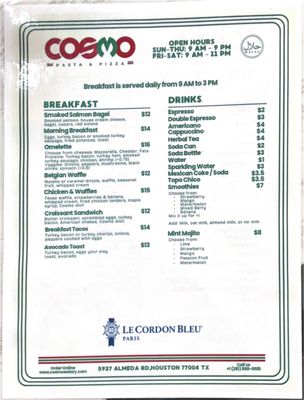 Menu photo 2 Cosmo Eatery Houston, TX