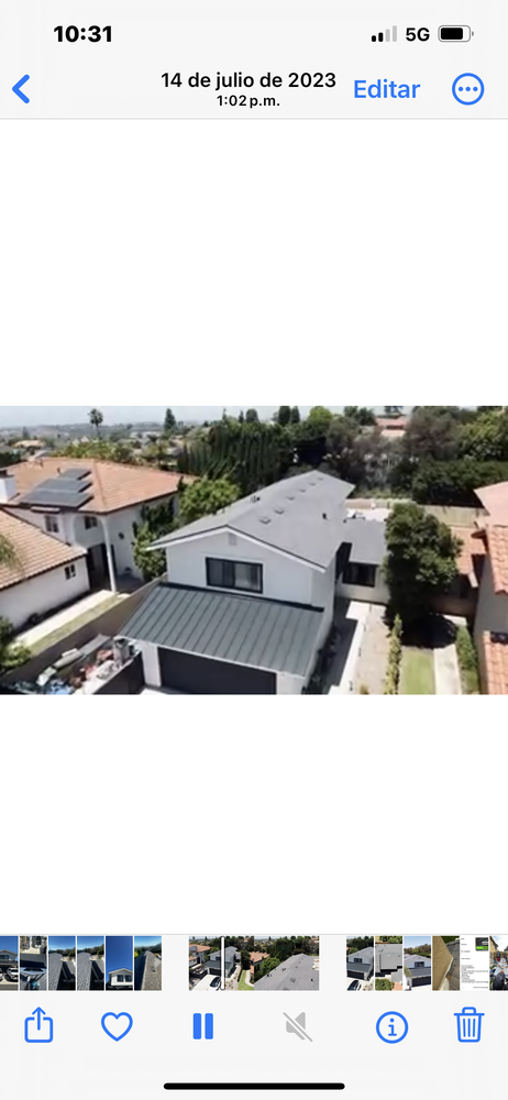 Slide of Early Roofing Rosendo