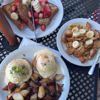 Aloha Stacks - Strawberry and Banana French Toast, Canadian Bacon Benedict, Kids French Toast - Pancakes Near Me - Cerritos, California