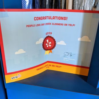 Day Creek Cleaners - Proudly displays Yelp recognition 2019 - Sewing & Alterations Near Me - Rancho Cucamonga, California