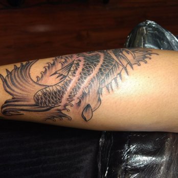 Peter Gunz Tattoo - Back of my dragon koi - Tattoo Near Me - Arcadia, California Peter Gunz Tattoo - Back of my dragon koi - Tattoo Near Me - Arcadia, California