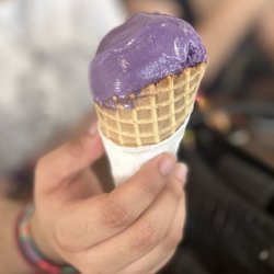 Ninja Matcha - Ube scoop in cone