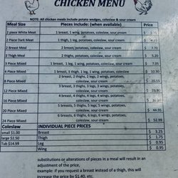 Harbor Express - Chicken menu June 2021