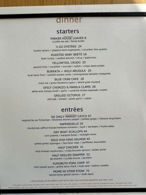 Menu photo 3 Sea & Sky La Jolla, CA Menu photo 3 Sea & Sky La Jolla, CA
