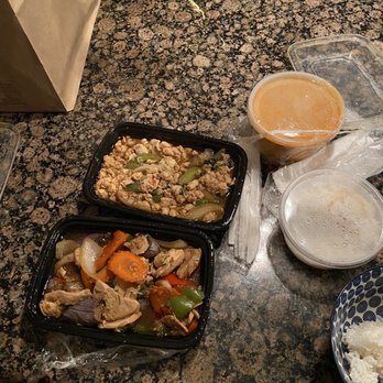 Lanna Thai - Chicken basil with chicken vegetables with red curry beef. - Thai Near Me - San Jose, California Lanna Thai - Chicken basil with chicken vegetables with red curry beef. - Thai Near Me - San Jose, California