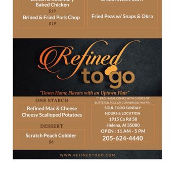 Refined To Go - Soul Food Near Me - Helena, Alabama Refined To Go - Soul Food Near Me - Helena, Alabama