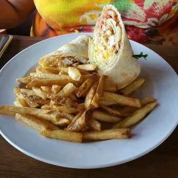 Chuck's Roadhouse - Chicken club wrap with fries - Bars Near Me - Windsor, Ontario