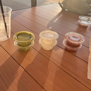 The Kebab Shop - All the sauces - Mediterranean Near Me - La Habra, California