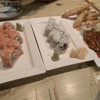 Yanagi Sushi - california roll, spicy tuna roll, and shrimp & vegetable tempura with chicken teriyaki, it came with a side of rice and miso soup! - Japanese Near Me - Honolulu, Hawaii Yanagi Sushi - california roll, spicy tuna roll, and shrimp & vegetable tempura with chicken teriyaki, it came with a side of rice and miso soup! - Japanese Near Me - Honolulu, Hawaii