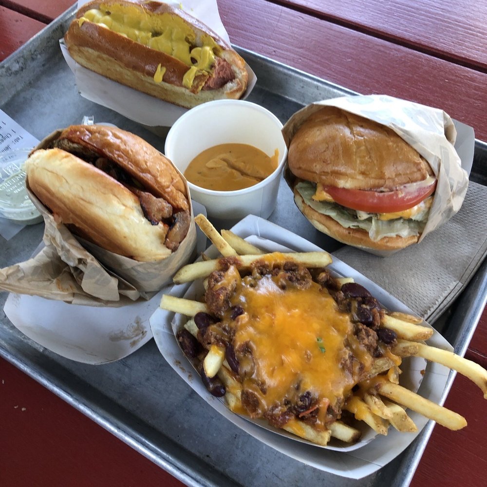 Gott's St. Helena - Kimchi Burger, Cheeseburger, Chili Cheese Fries, Hot Dog, cheese sauce - Burgers Near Me - Saint Helena, California Gott's St. Helena - Kimchi Burger, Cheeseburger, Chili Cheese Fries, Hot Dog, cheese sauce - Burgers Near Me - Saint Helena, California