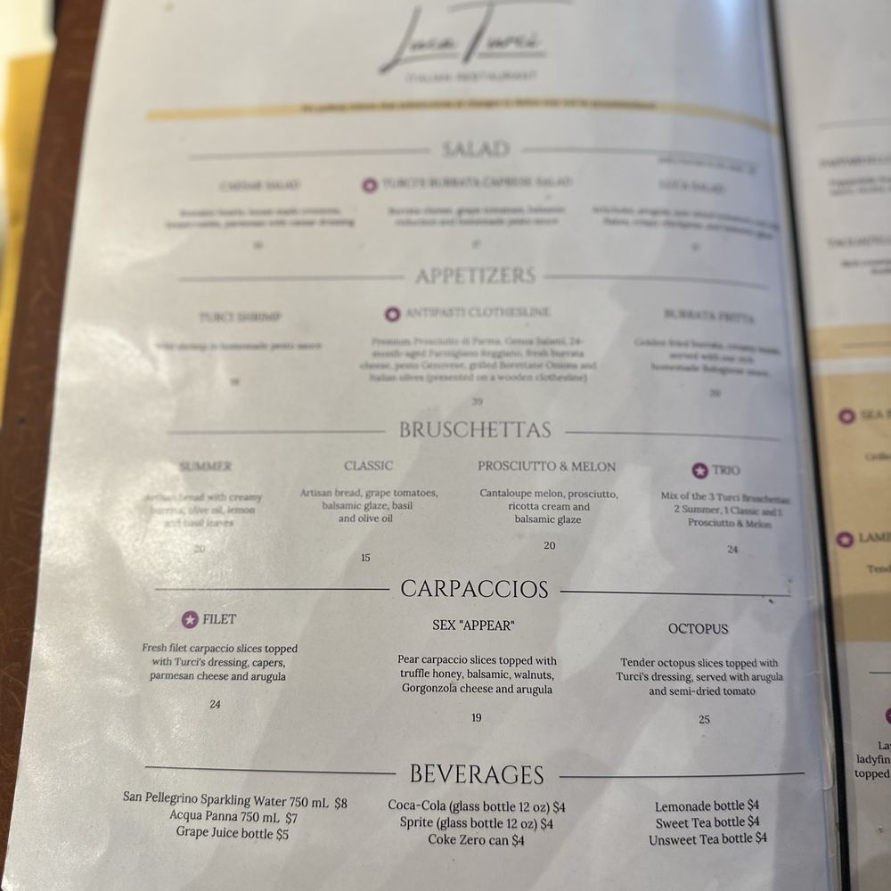 Luca Turci - Menu - Italian Near Me - Winter Park, Florida Luca Turci - Menu - Italian Near Me - Winter Park, Florida
