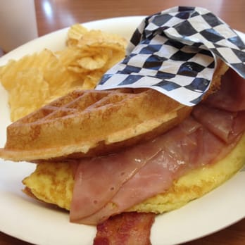Waffles Cafe - Ham and Bacon Waffle Sandwich - Coffee & Tea Near Me - Las Vegas, Nevada Waffles Cafe - Ham and Bacon Waffle Sandwich - Coffee & Tea Near Me - Las Vegas, Nevada