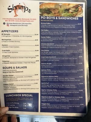 Menu photo 1 Shrimps Richmond, VA Menu photo 1 Shrimps Richmond, VA