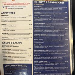 Shrimps - Menu