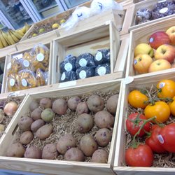 Wolfeboro Community Food Coop - Fresh produce in our fridge, and root veggies and dried fruit readily available.