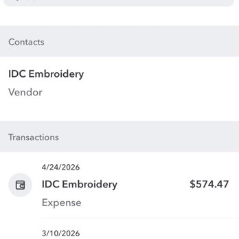 IDC Embroidery - Charged us for the mistake they made . Didn't offer a discount . - Screen Printing Near Me - Bellflower, California