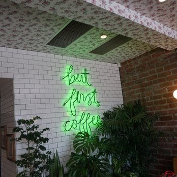 Alfred Coffee - Typical Alfred's decor. Very cute - Coffee & Tea Near Me - Beverly Hills, California