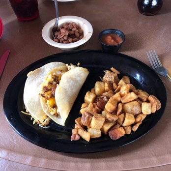 The Porch - Breakfast Tacos with homecries - American Near Me - Burleson, Texas