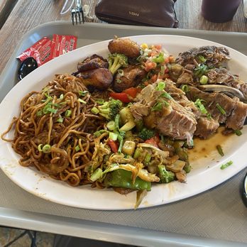 Brasa Y Chifa - Ribs with lo Mein , plantains and veggies - Desserts Near Me - Providence, Rhode Island Brasa Y Chifa - Ribs with lo Mein , plantains and veggies - Desserts Near Me - Providence, Rhode Island