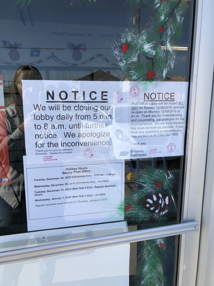 US POST OFFICE 12 Photos 1801 W Park St, Seeley, California Post Offices Phone Number Yelp