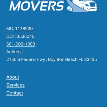 The National Movers Movers 2755 S Federal Hwy Boynton Beach Fl Phone Number