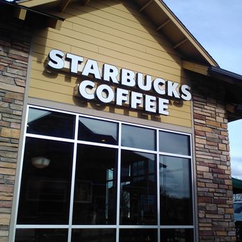 Starbucks - This is what you see from the side, either to park or pass on through the drive through.  Newer and Sunnyside Corridor looking. - Coffee & Tea Near Me - Happy Valley, Oregon