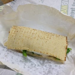 Hot flatbread sandwich!