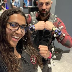 Sandbox VR - Standard gear they provide you with. Everyone gets to be a different color
