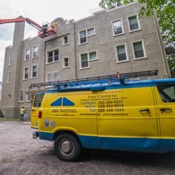 A & A Painting - A&A Painting crew working on residential exterior in Nelson, BC