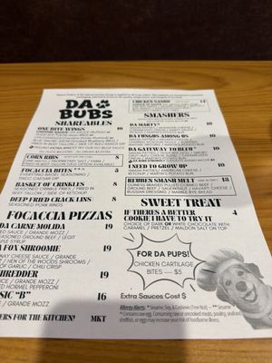 Menu photo 1 Da Bubs Raleigh, NC