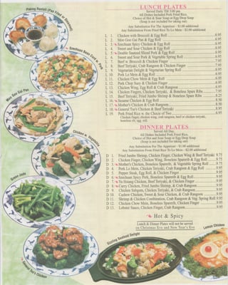 Menu photo 5 Chen's Chinese Restaurant Derry, NH