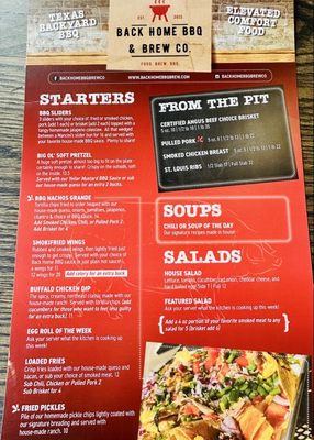 Menu photo 2 Back Home BBQ & Brew Evans City, PA Menu photo 2 Back Home BBQ & Brew Evans City, PA
