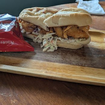 Jandy Oyster - Shrimp Po'Boy. I was told the shrimp were so fresh they popped when you bit them.  Have the bread toasted it is the best - Seafood Markets Near Me - Tillamook, Oregon