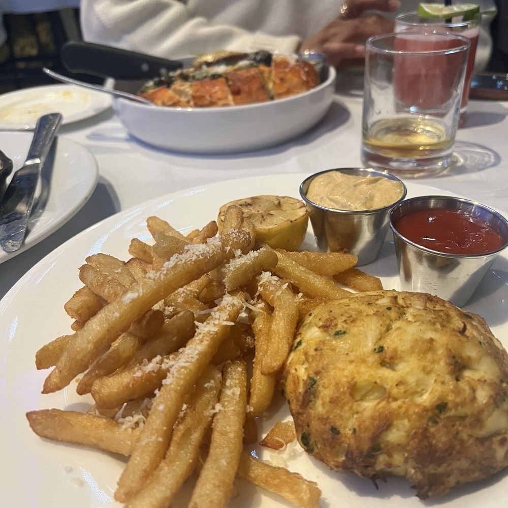 Ampersea - Crab cake with truffle fries - New American Near Me - Baltimore, Maryland Ampersea - Crab cake with truffle fries - New American Near Me - Baltimore, Maryland
