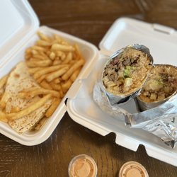El Serranito Taqueria - Chicken quesadilla and California burrito
