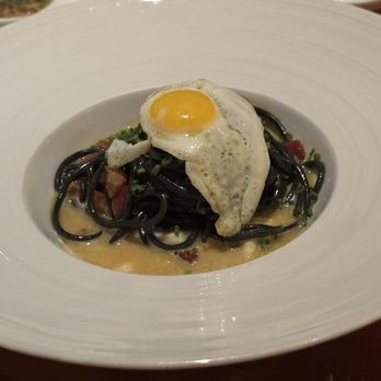 Birchrunville Store Cafe - Squid inc pasta with (speck/pork bacon) crab quail egg- delicious - French Near Me - Birchrunville, Pennsylvania Birchrunville Store Cafe - Squid inc pasta with (speck/pork bacon) crab quail egg- delicious - French Near Me - Birchrunville, Pennsylvania