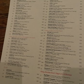 Rich Table - Wine bottle menu at Rich Table in San Francisco. - New American Near Me - San Francisco, California Rich Table - Wine bottle menu at Rich Table in San Francisco. - New American Near Me - San Francisco, California